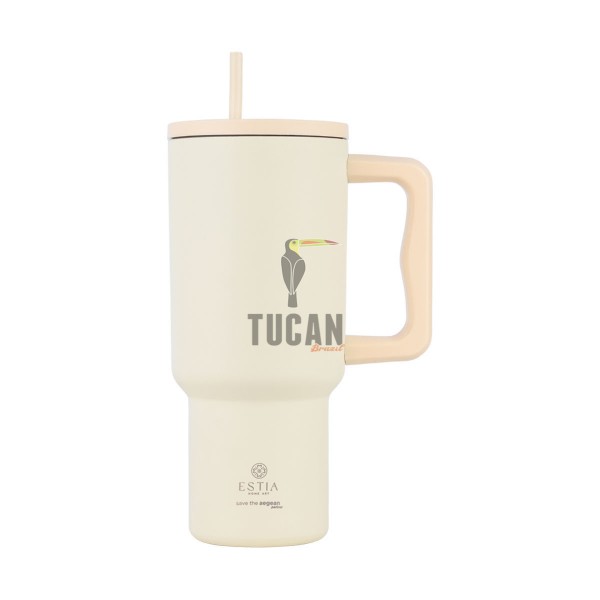 Θερμός ESTIA Straw Tumbler XL 900ml Lily White 01-32128