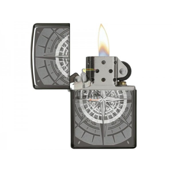 Zippo 29232 Compass Design Black Ice