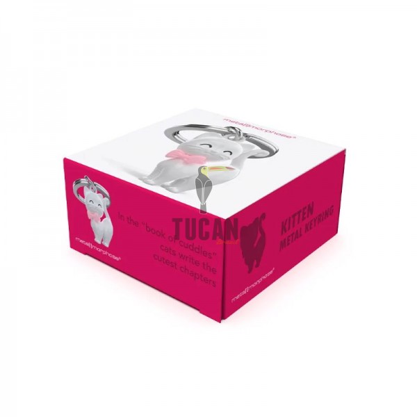 Μπρελόκ Metalmorphose ‘White Cat with Silicon Bowtie’ MTM341-01SOL