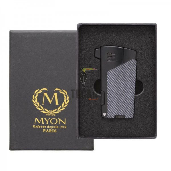 Αναπτήρας Πίπας Soft Flame Carbon με εργαλεία MYON 18.70000