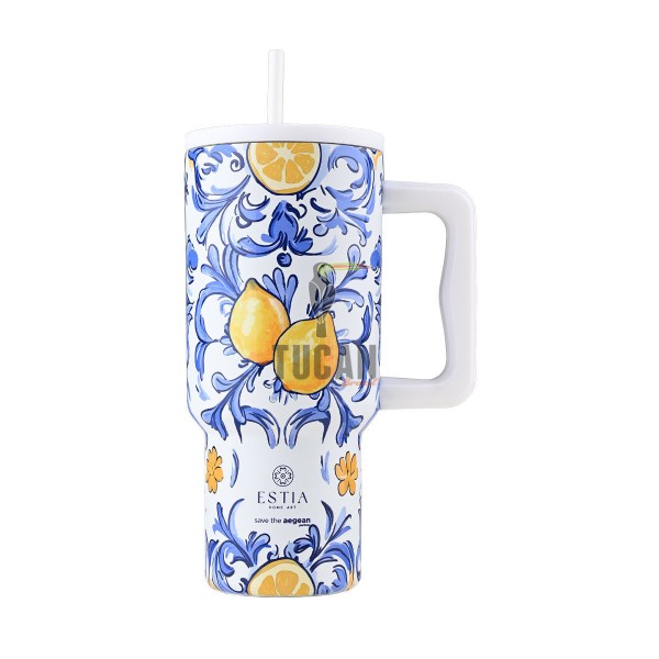 Θερμός ESTIA Straw Tumbler XL 900ml Amalfi Coast 01-34832