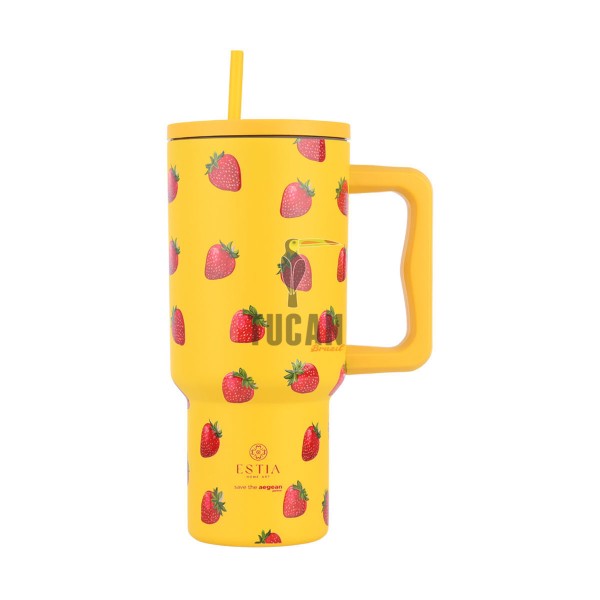 Θερμός ESTIA Straw Tumbler XL 900ml Berry Bright  01-32029