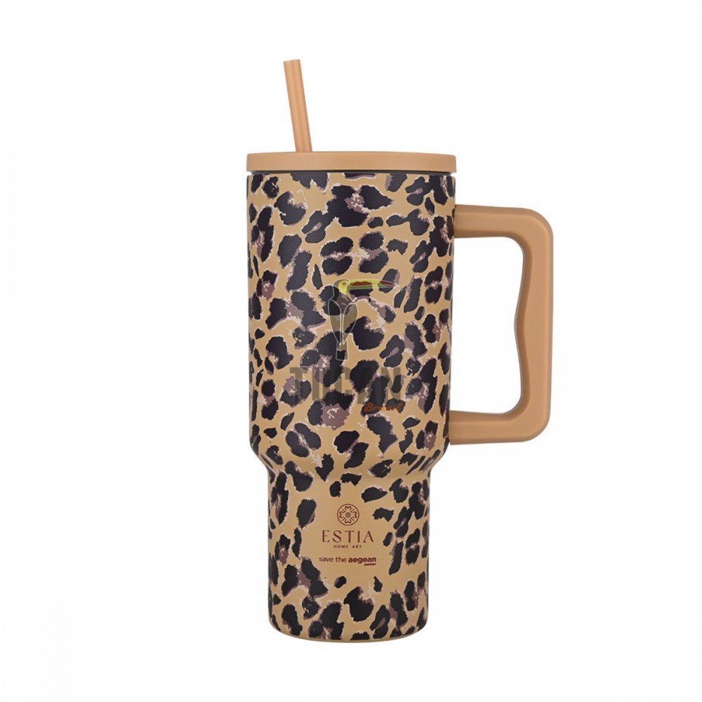 Θερμός ESTIA Straw Tumbler XL 900ml Spotted Prowl 01-34849