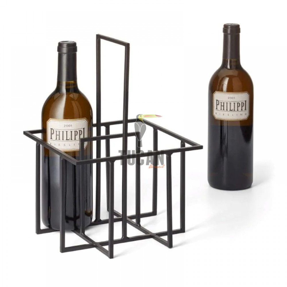 Κελάρι 4 Θέσεων Cubo 119004 20x20x33cm Μαύρο Philippi