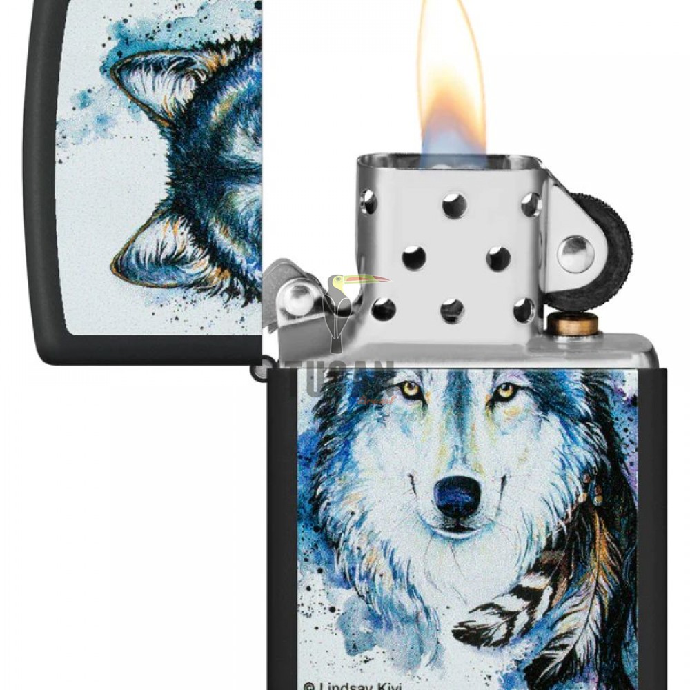 Zippo Lindsay Kivi Good Wolf Design 48936