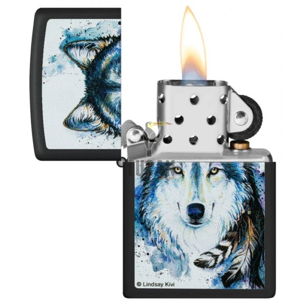 Zippo Lindsay Kivi Good Wolf Design 48936