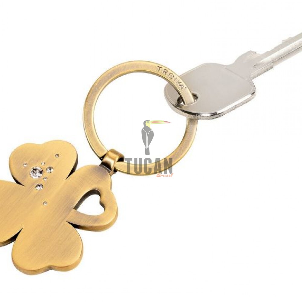 Μπρελόκ TROIKA KR9-30/AB "GIRLS BEST FRIENDS "Clover Bronze"