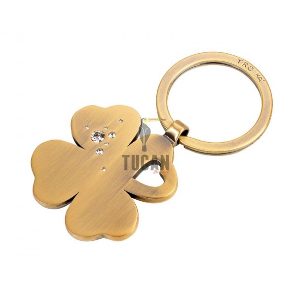 Μπρελόκ TROIKA KR9-30/AB "GIRLS BEST FRIENDS "Clover Bronze"
