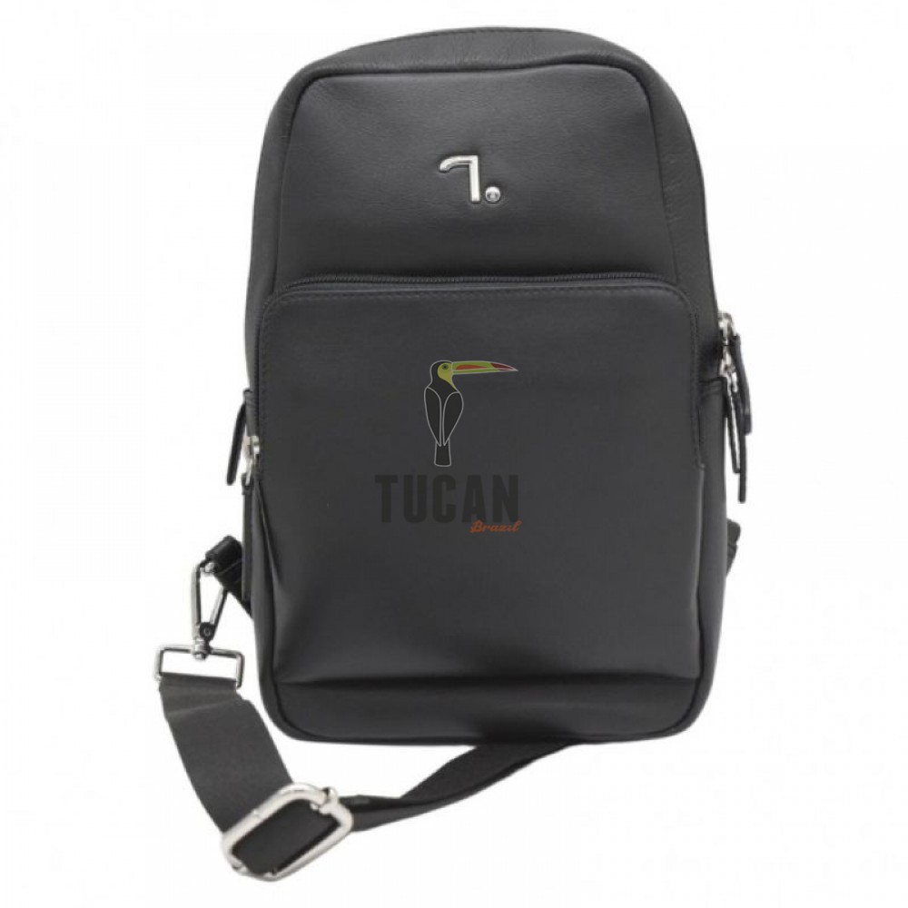 Δερμάτινο Σακίδιο Body Μεσαίο Μαύρο 7 Dots Uranus 60-123-BLK
