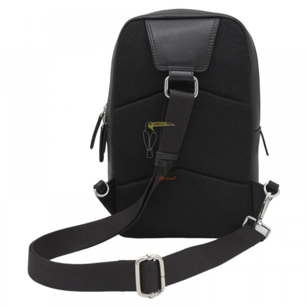 Δερμάτινο Σακίδιο Body Μεσαίο Μαύρο 7 Dots Uranus 60-123-BLK