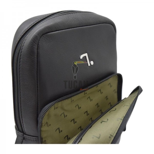 Δερμάτινο Σακίδιο Body Μεσαίο Μαύρο 7 Dots Uranus 60-123-BLK