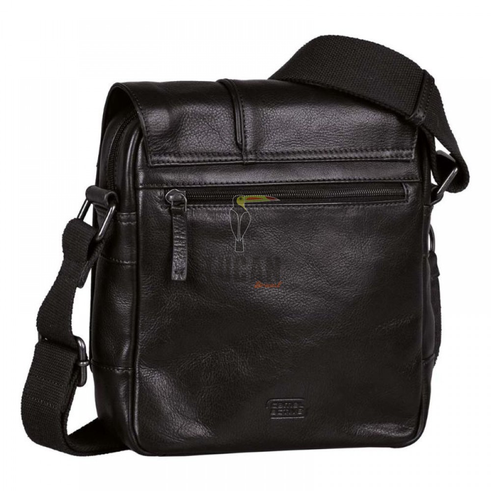 Τσάντα Ώμου  Δερμάτινη Camel Active Pine, Μαύρη 410-602-60 (011854)