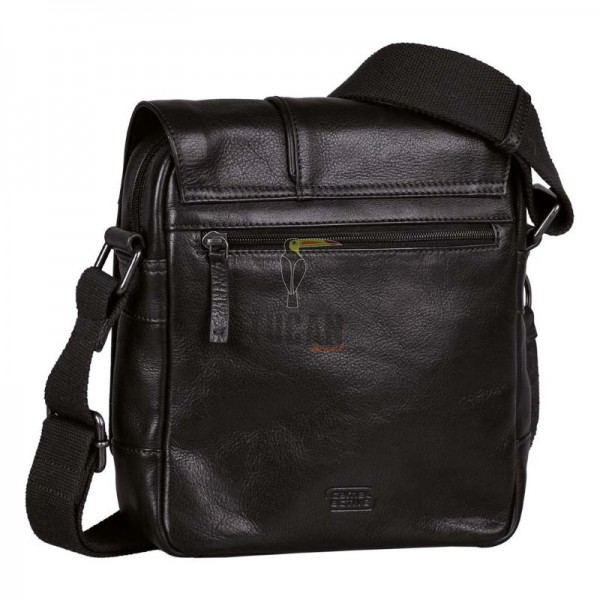 Τσάντα Ώμου  Δερμάτινη Camel Active Pine, Μαύρη 410-602-60 (011854)