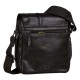 Τσάντα Ώμου  Δερμάτινη Camel Active Pine, Μαύρη 410-602-60 (011854)