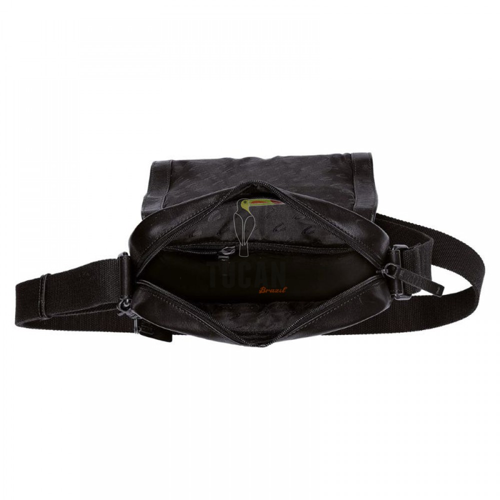 Τσάντα Ώμου  Δερμάτινη Camel Active Pine, Μαύρη 410-602-60 (011854)