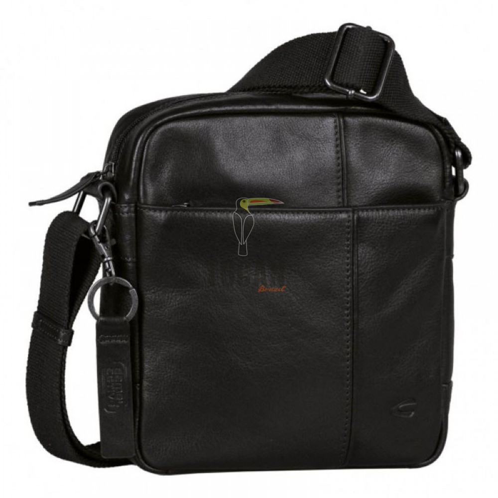 Τσάντα Ώμου Δερμάτινη Camel Active Pine, Μαύρη 410-601-60 (011856)