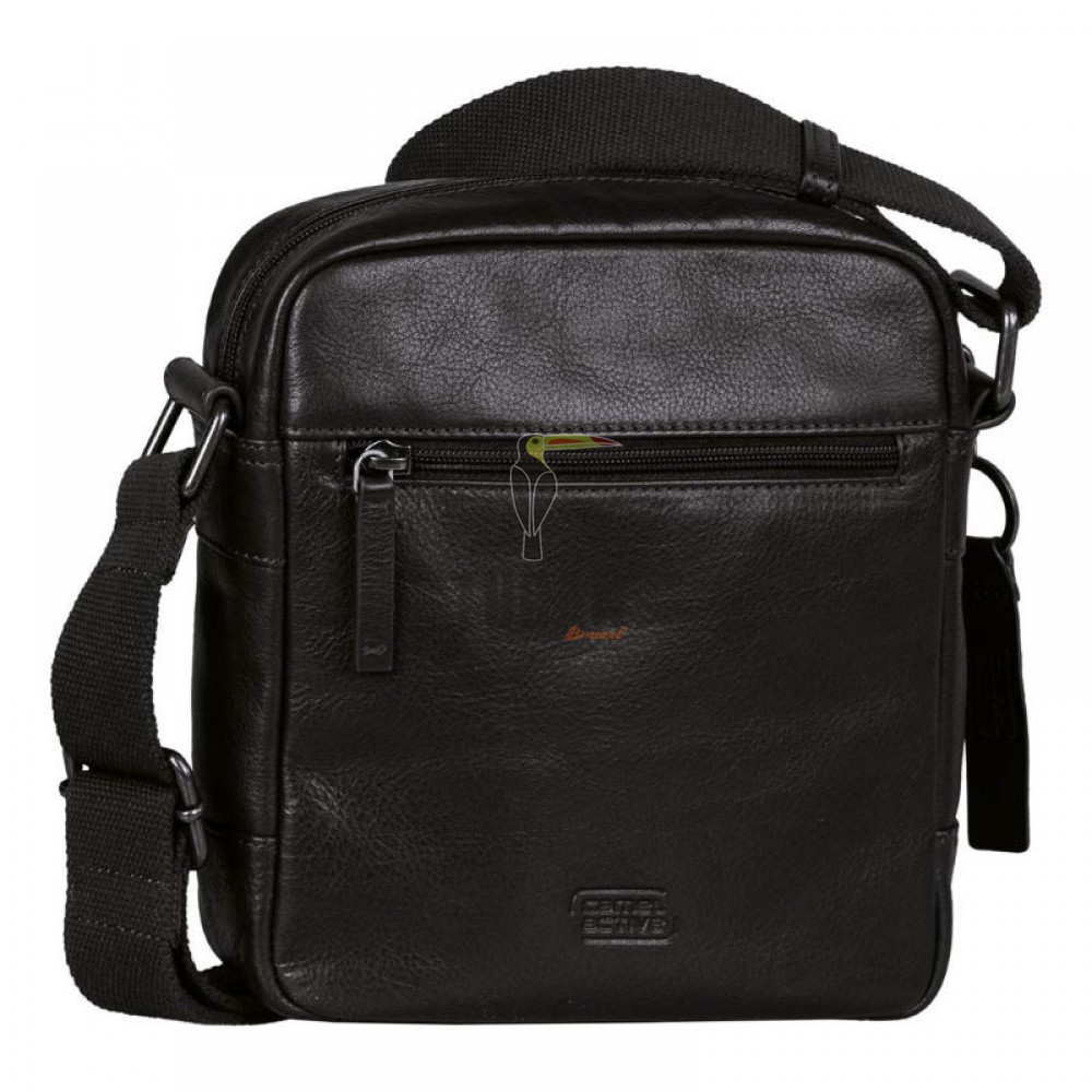 Τσάντα Ώμου Δερμάτινη Camel Active Pine, Μαύρη 410-601-60 (011856)