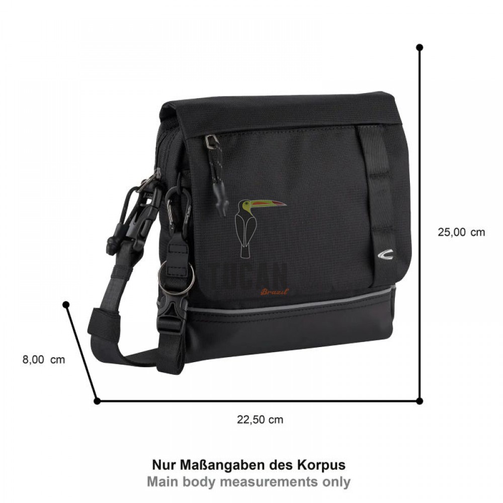 Τσάντα ώμου Χιαστί Camel Active Connect Μαύρη 407-602-60 (012224)