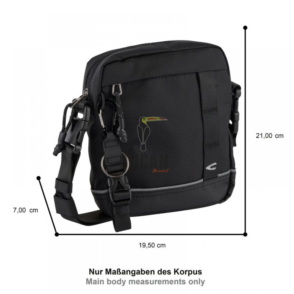 Τσάντα ώμου Χιαστί Camel Active Connect Μαύρη 407-601-60 (012225)