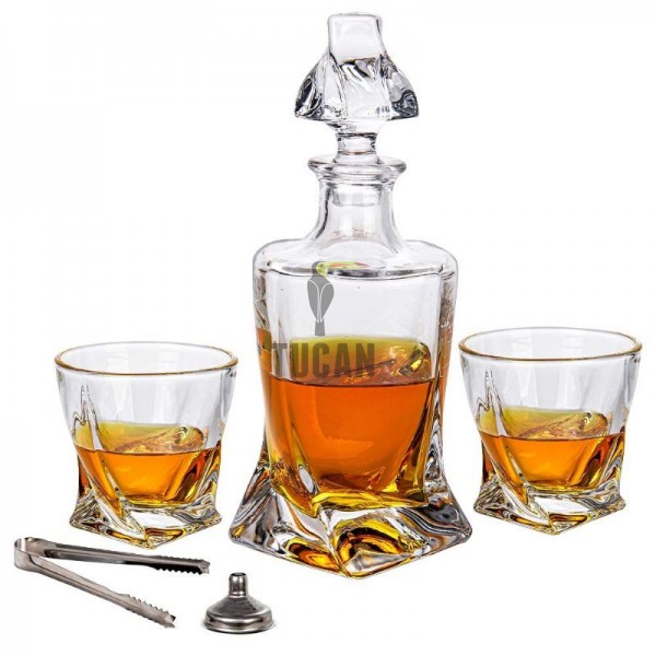 Twisted Decanter Set – Σετ Καράφα "Twisted" – Για Μοναδική Απόλαυση Ποτών MM05061