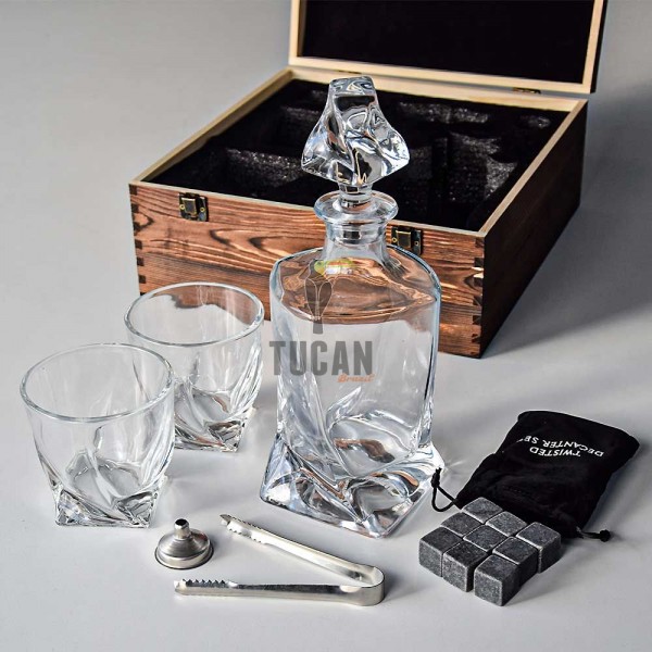 Twisted Decanter Set – Σετ Καράφα "Twisted" – Για Μοναδική Απόλαυση Ποτών MM05061
