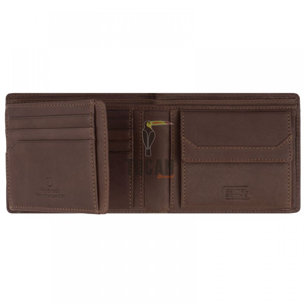 Camel Active Ocean Κονιάκ Δερμάτινο Πορτοφόλι Πλάγιο 409-704-22