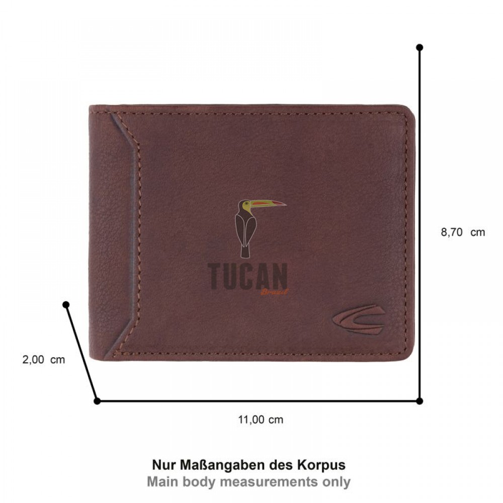 Camel Active Ocean Κονιάκ Δερμάτινο Πορτοφόλι Πλάγιο 409-703-22