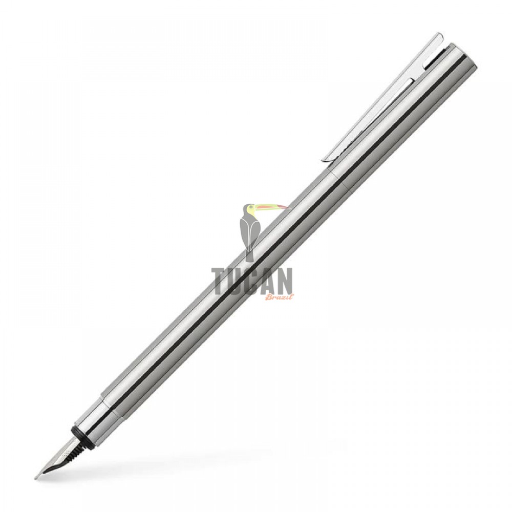 Πένα Faber Castell Neo Slim Stainless Steel Shiny, μεσαίας γραφής (Μ) 342000