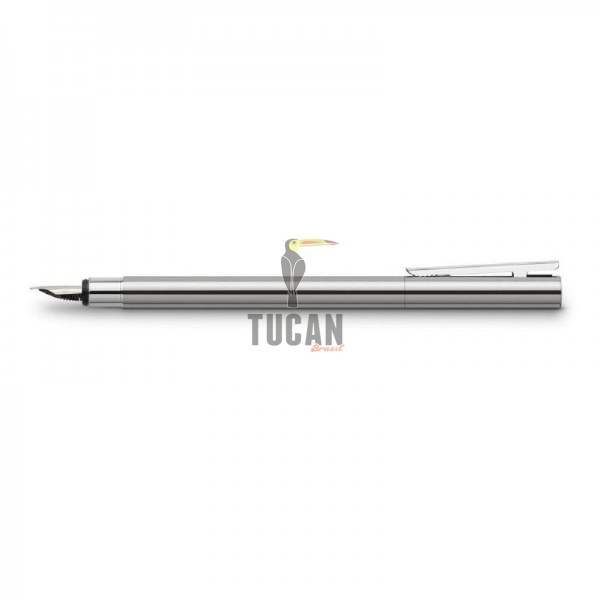 Πένα Faber Castell Neo Slim Stainless Steel Shiny, λεπτής γραφής (F) 342001