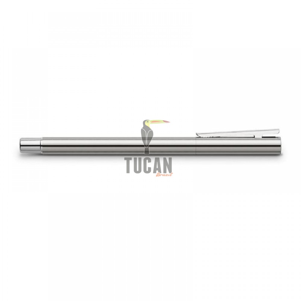 Πένα Faber Castell Neo Slim Stainless Steel Shiny, λεπτής γραφής (F) 342001