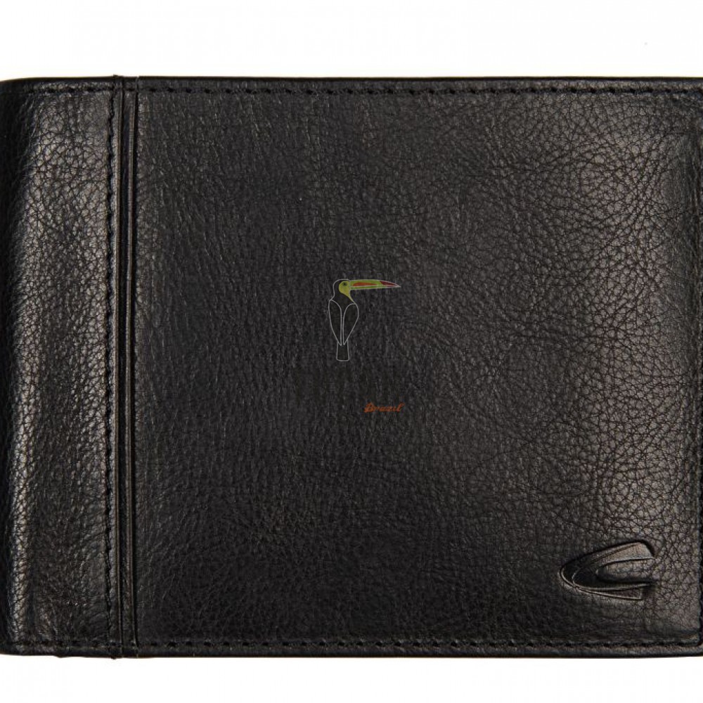 Camel Active Pine Δερμάτινο Πορτοφόλι Ανδρικό (Ελλ.Ταυτ.) Μαύρο 410-704-60 (011866)