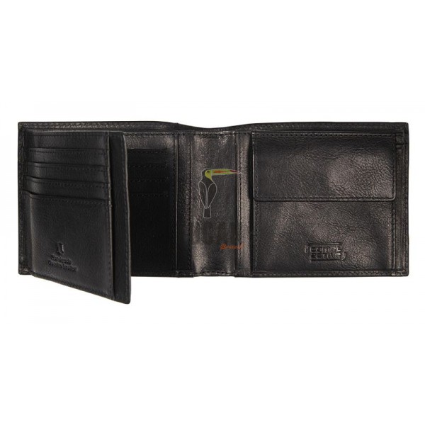 Camel Active Pine Δερμάτινο Πορτοφόλι Ανδρικό (Ελλ.Ταυτ.) Μαύρο 410-704-60 (011866)