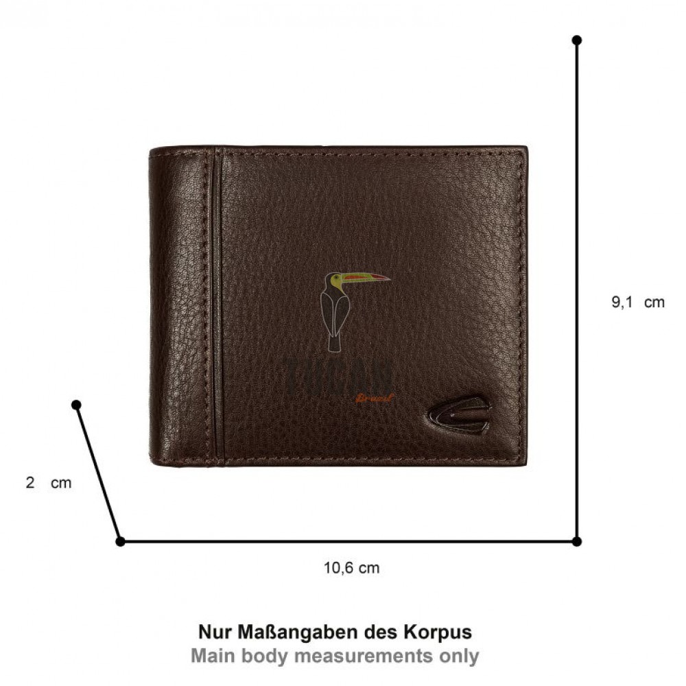 Camel Active Pine Δερμάτινο Πορτοφόλι Ανδρικό Μικρό Καφέ 410-703-29 (011869)