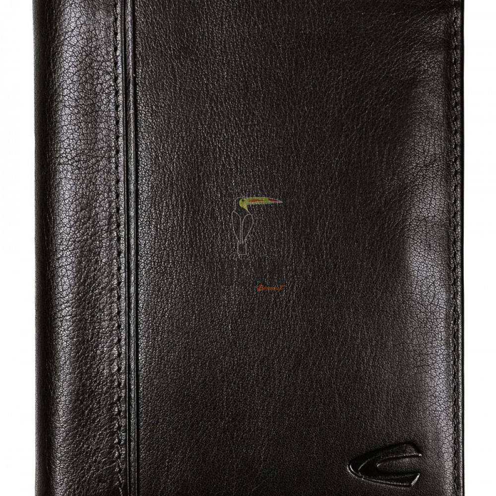 Camel Active Pine Δερμάτινο Πορτοφόλι Όρθιο Μαύρο 410-705-60 (011864)