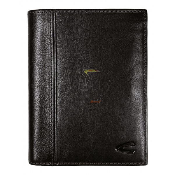 Camel Active Pine Δερμάτινο Πορτοφόλι Όρθιο Μαύρο 410-705-60 (011864)