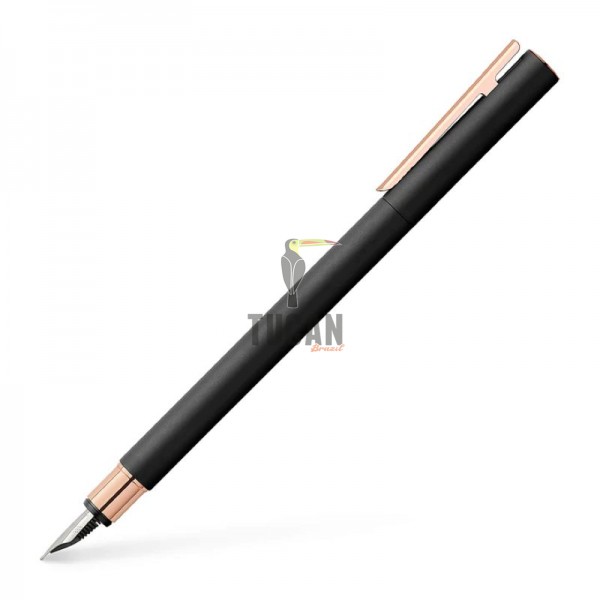 Πένα Faber Castell Neo Slim Metal Black Rosegold Μεσαίας Γραφής (Μ) 343100