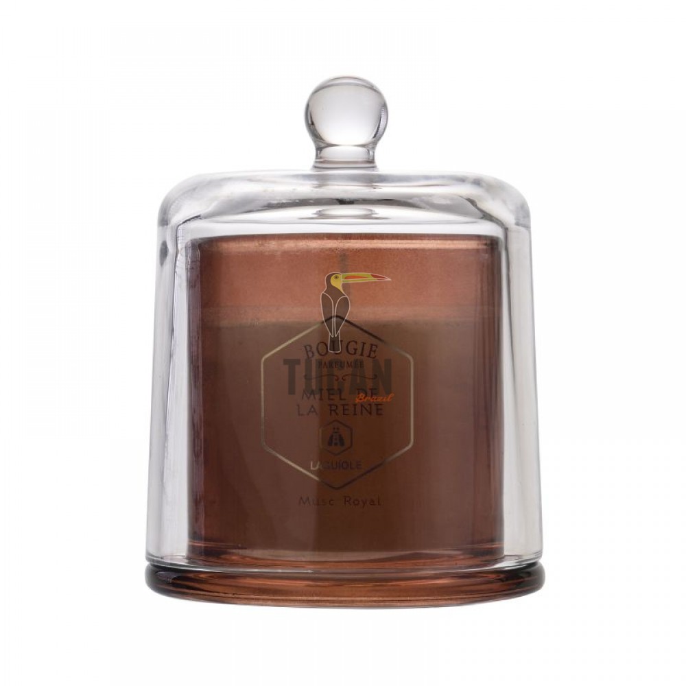 Αρωματικό κερί Laguiole σε ποτήρι με την καμπάνα του με μέλι και λευκό μόσχο 40269816