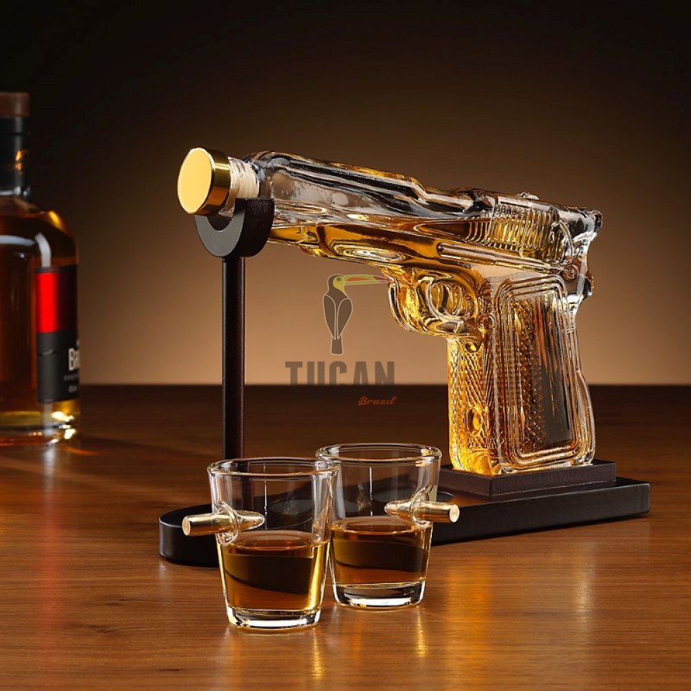 Gun Decanter & Glasses Set Πρωτότυπο Σετ Καράφας με Ποτήρια 99764