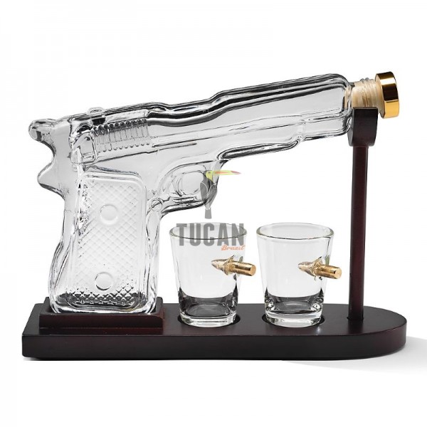 Gun Decanter & Glasses Set Πρωτότυπο Σετ Καράφας με Ποτήρια 99764
