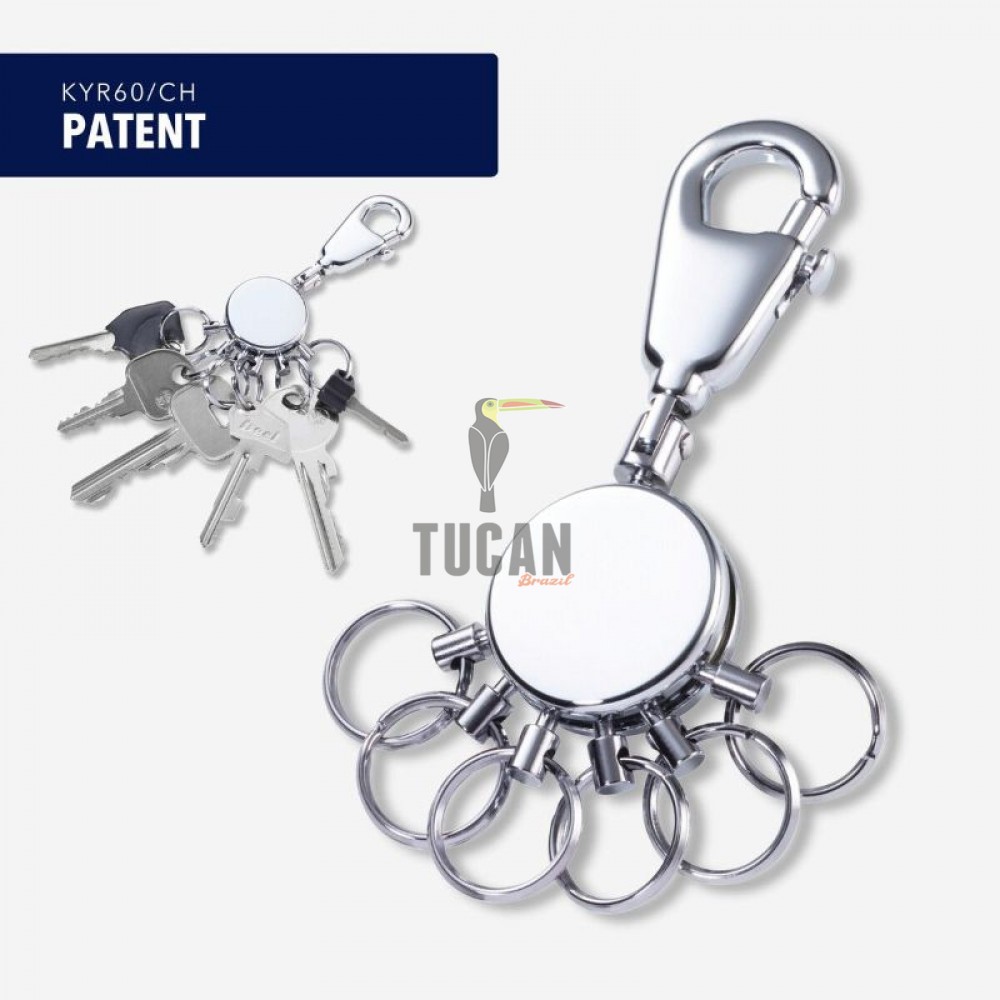 Troika Μπρελόκ Patent Μεταλλικό Ασημί KYR60/CH