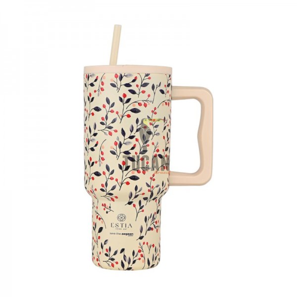Θερμός ESTIA Straw Tumbler XL 900m Bloom Biege 01-35181