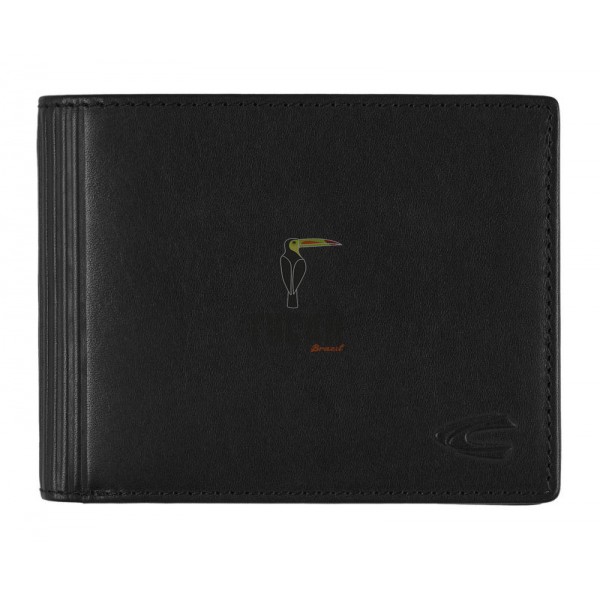 Camel Active Cliff Δερμάτινο Πορτοφόλι Πλάγιο Μαύρο 405-704-60 (011786)