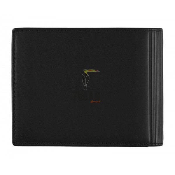 Camel Active Cliff Δερμάτινο Πορτοφόλι Πλάγιο Μαύρο 405-704-60 (011786)