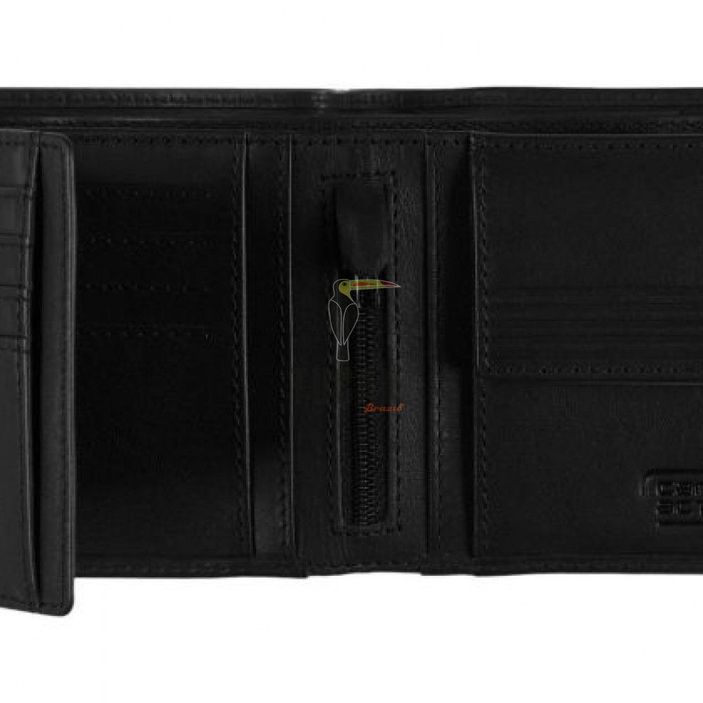 Camel Active Cliff Δερμάτινο Πορτοφόλι Πλάγιο Μαύρο 405-704-60 (011786)