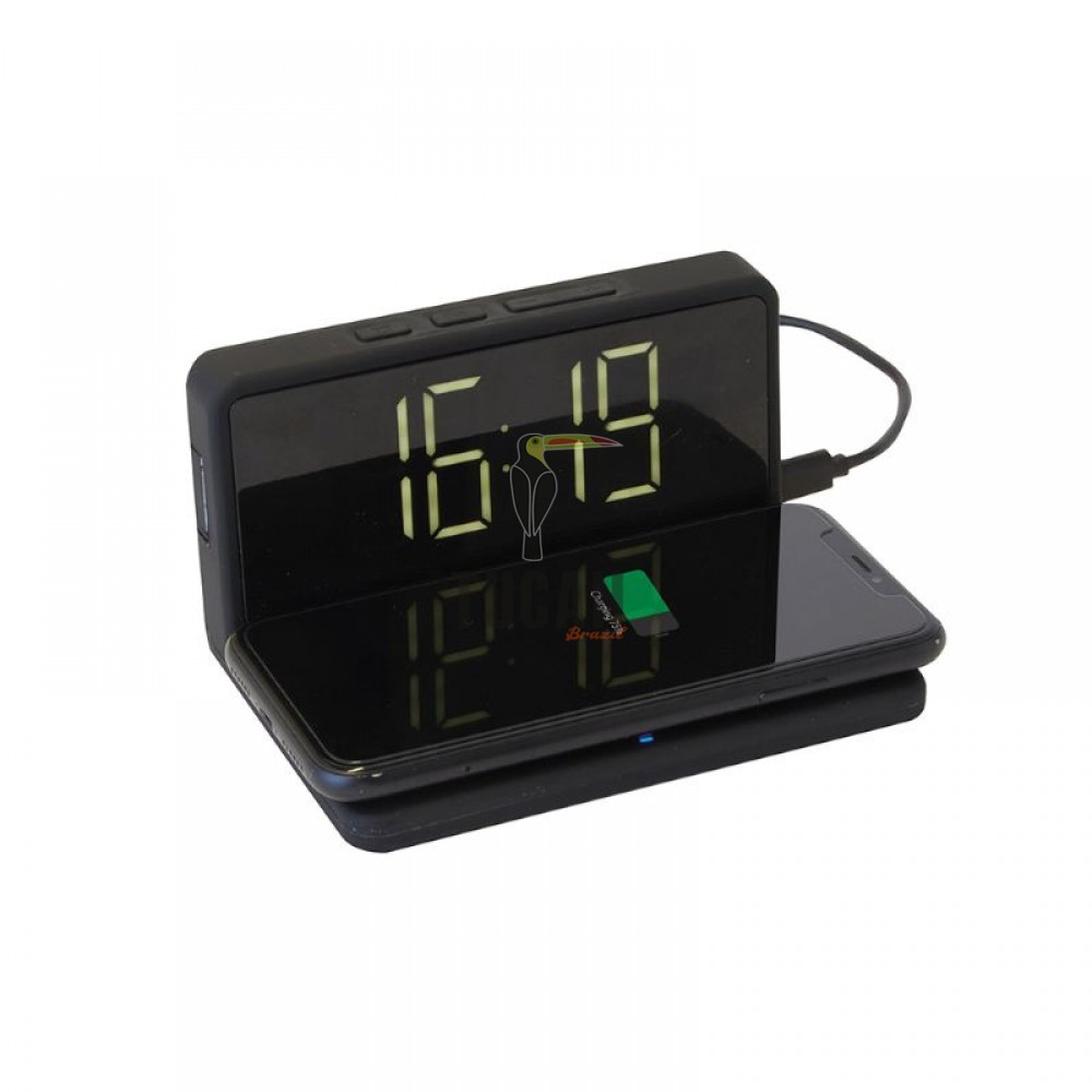"Wireless Phone Charging Alarm Clock" Ασύρματος φορτιστής Smartphone Ξυπνητήρι 94114