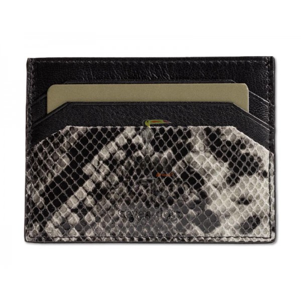 7.dots Δερμάτινη Θήκη Καρτών Γκρι Foil 90-005GREY
