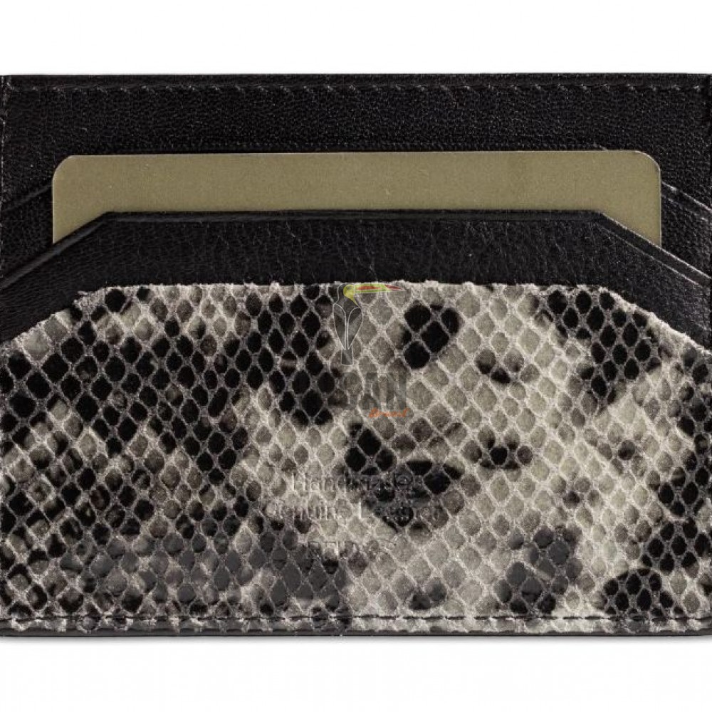 7.dots Δερμάτινη Θήκη Καρτών Γκρι Foil 90-005GREY