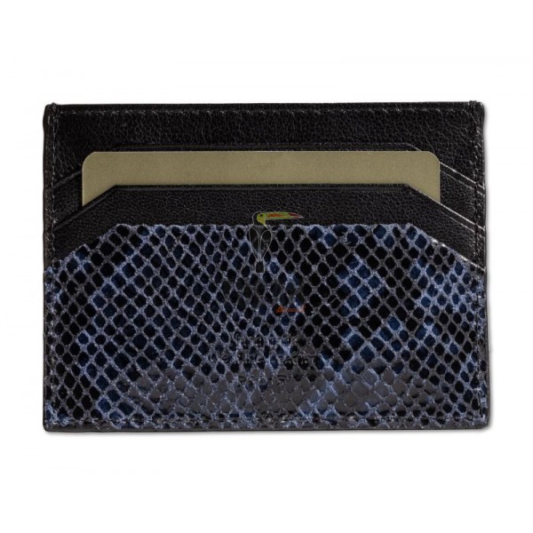 7.dots Δερμάτινη Θήκη Καρτών Navy Foil 90-0F05NAV