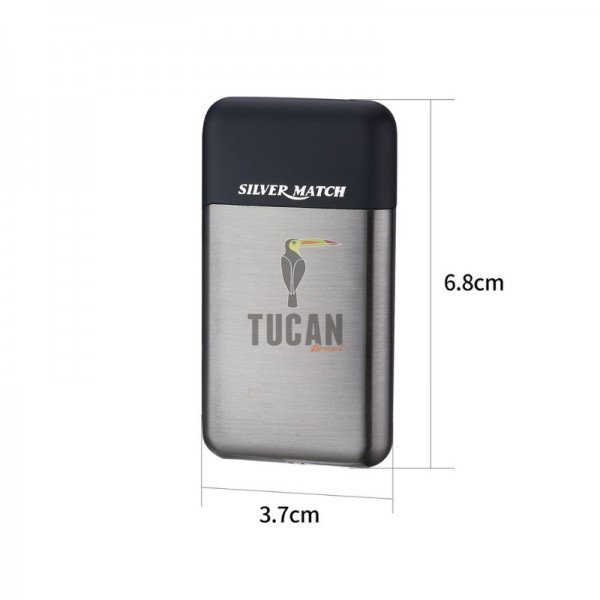 Αναπτήρας Silver Match Jet Slim Μονής Jet Φλόγας 40674231SI