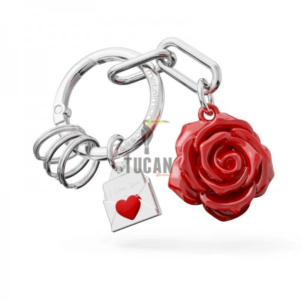 Μπρελόκ Metalmorphose " Rose With Letter" MTM386-01